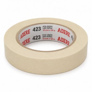 Fita Crepe Uso Geral Adere 423 18 mm x 50 m bege