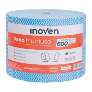 pano multiuso azul inoven 20cm por 300m 600 panos