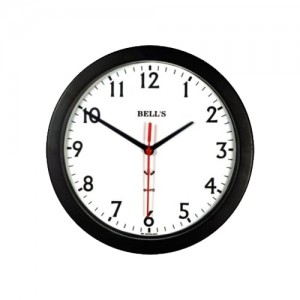 Relógio De Parede Redondo 21cm Números Preto - Bells