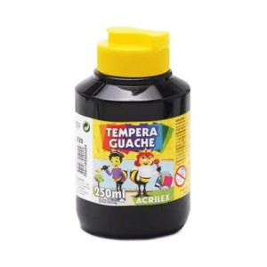 tempera guache acrilex preto 500ml