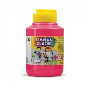 tempera guache acrilex rosa 500ml