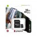 Cartão de Memória Micro SD 16GB com Adaptador 1 - Kingston 13321