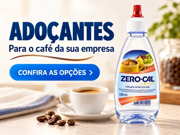 Adoçantes Zero-Cal para o café da sua empresa. Confira as opções.