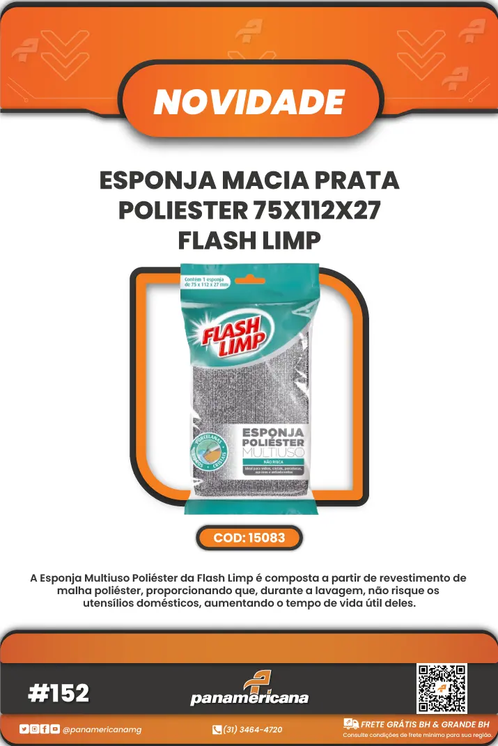 esponja de prata macia flash limp