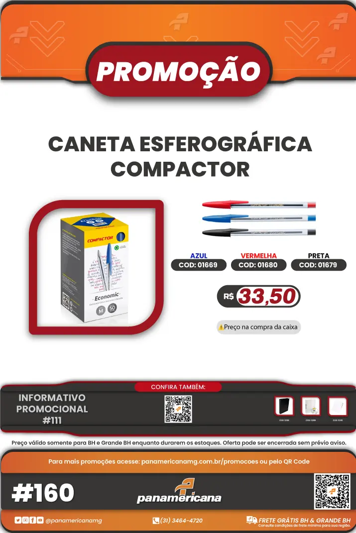 promoção caneta compactor