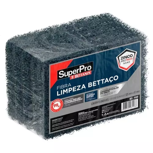 Fibra de limpeza pesada Bettaco preta