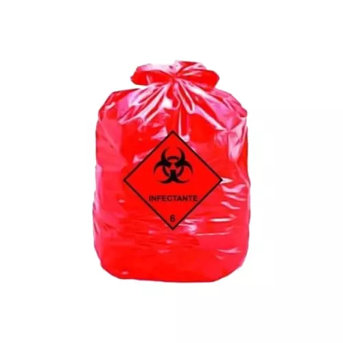 Saco de lixo infectante vermelho 200 litros